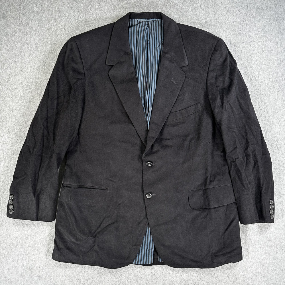 Oxxford Clothes Blazer Sport Coat Men 42 Black Cashmere Two Button Neiman Marcus